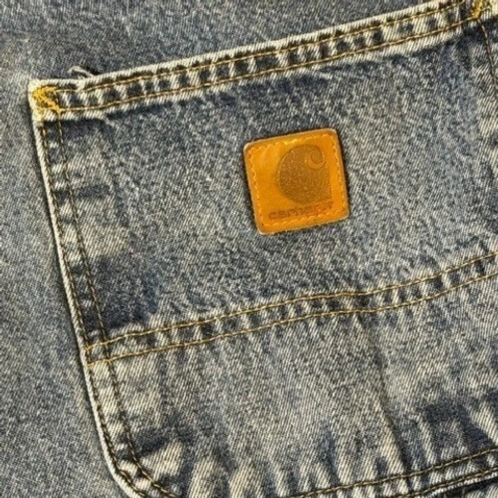 Carhartt B13-DPS Mens 38x30 Blue Denim Original Dungaree Fit Carpenter‎ Jeans